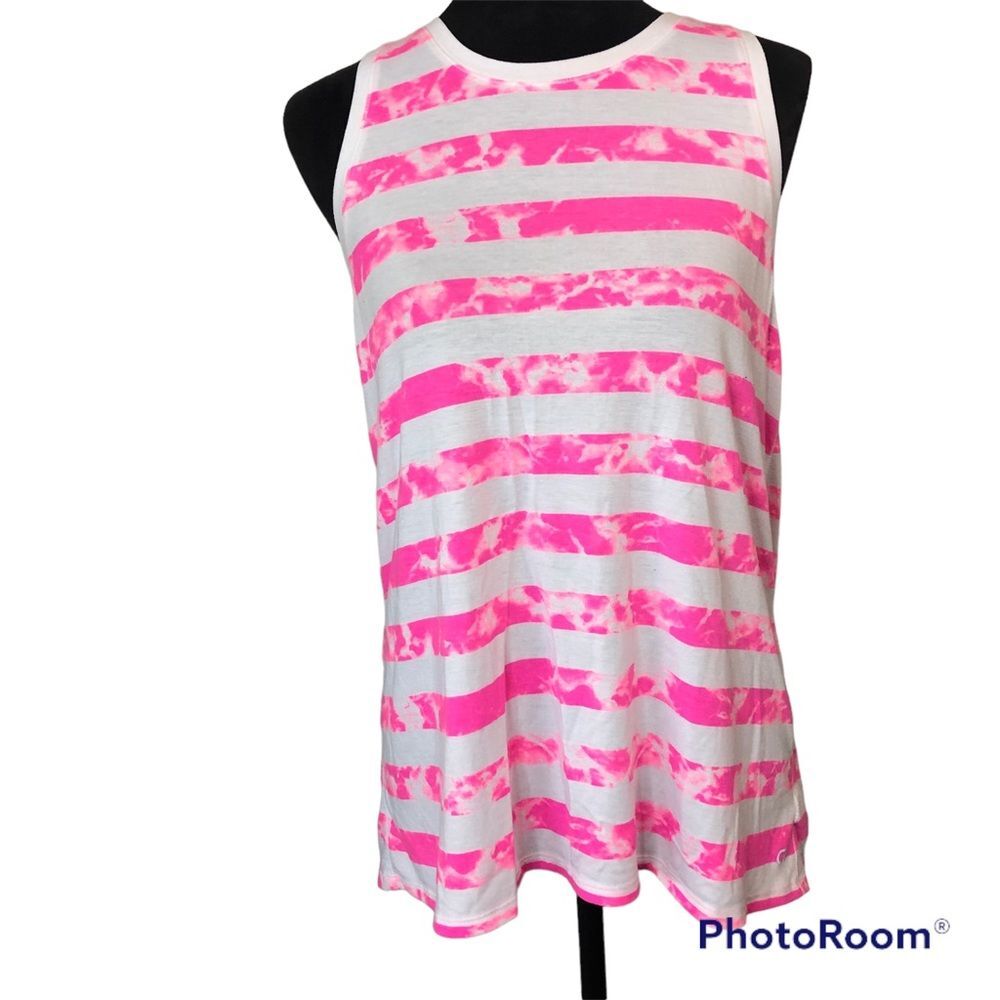 Gap Fit Cool Dry Tank Top Medium Hot Pink Open Back